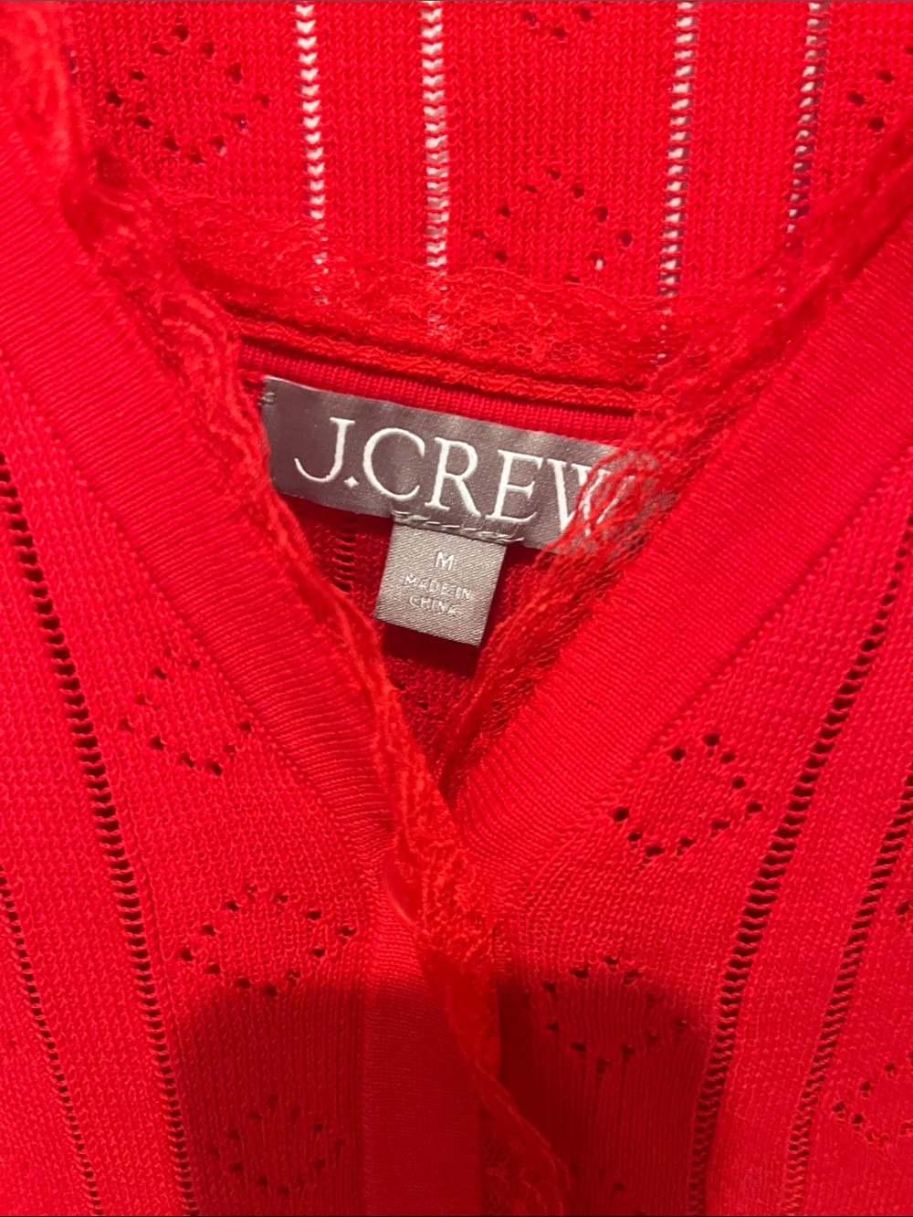 J. Crew Vibrant Red Short-Sleeve V-Neck Cardigan - Picture 3 of 4